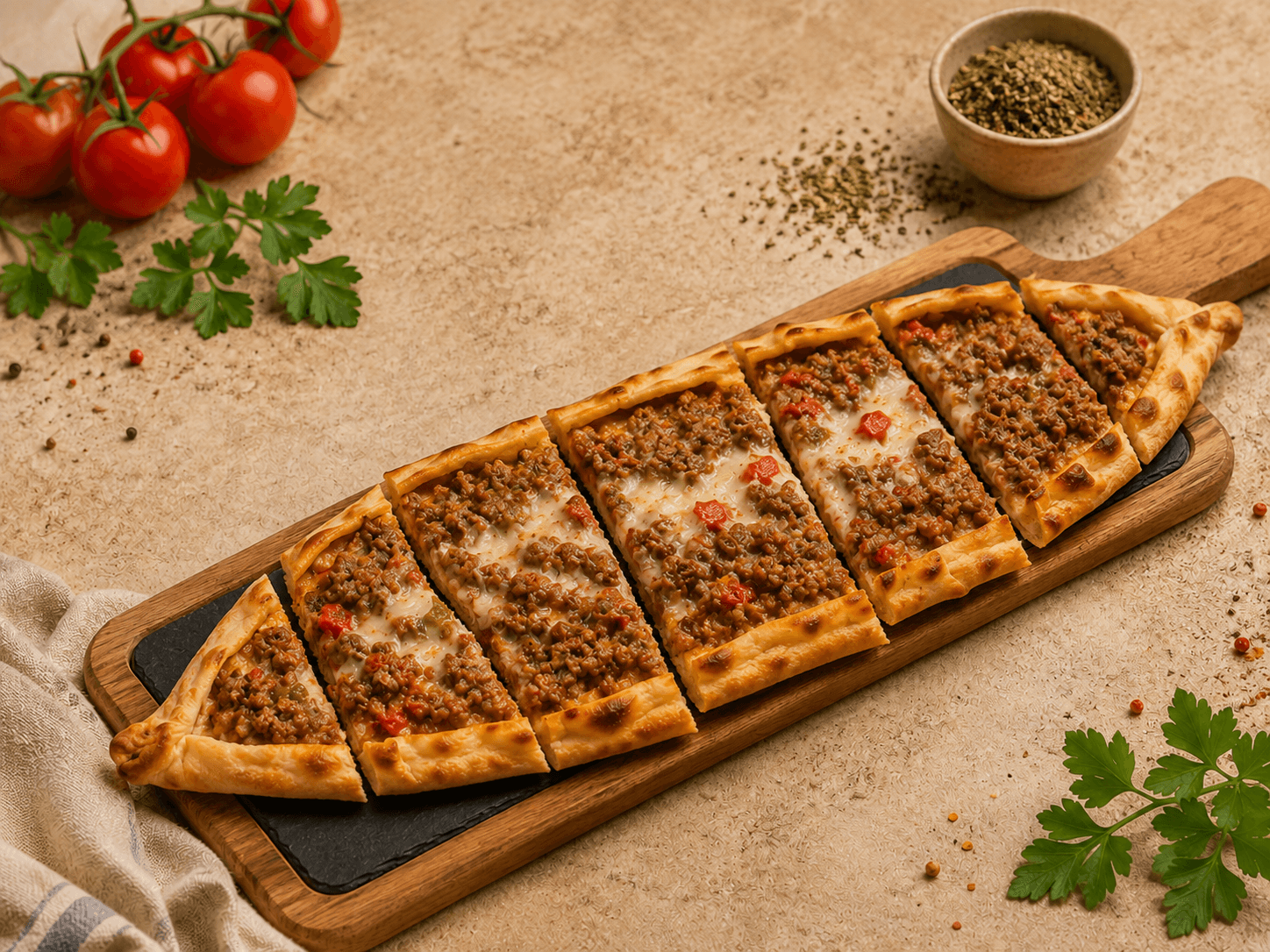 Kıymalı Kaşarlı Pide